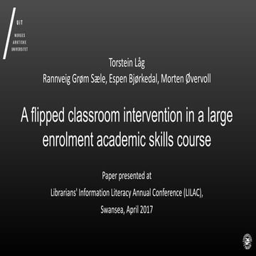 Effects of a flipped classroom intervention in a large enrolment academic ski...