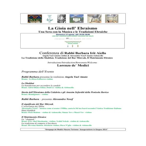 La Gioia nell'Ebraismo 