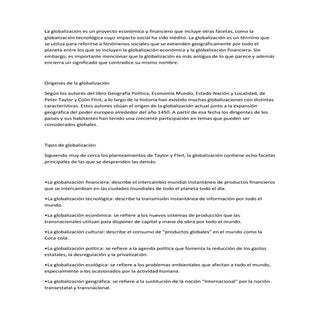 La globalización es un proyecto eco...