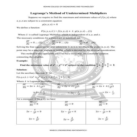 Lagranges method of undetermined multiplers.pptx