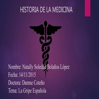 La gripe española medicina
