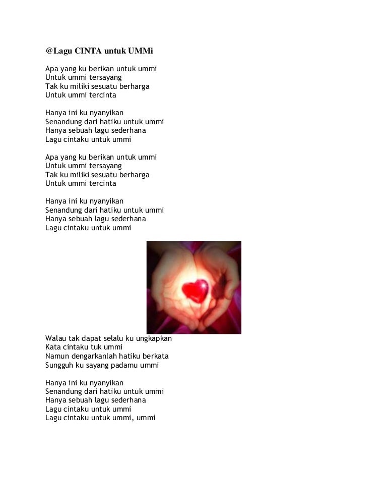 Lagu Cinta Untuk Ibu