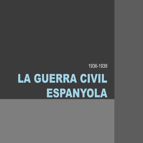 LA GUERRA CIVIL ESPANYOLA. COL·LEGI SAGRADA FAMÍLIA VILADECANS