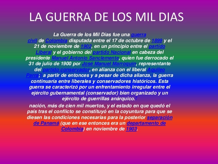 La guerra de los mil dias
