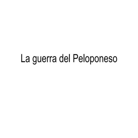 La guerra del peloponeso Pablo