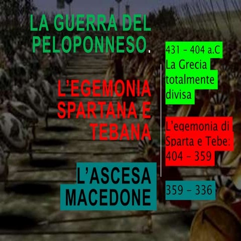 Dalla guerra del Peloponneso all'ascesa macedone:431-336