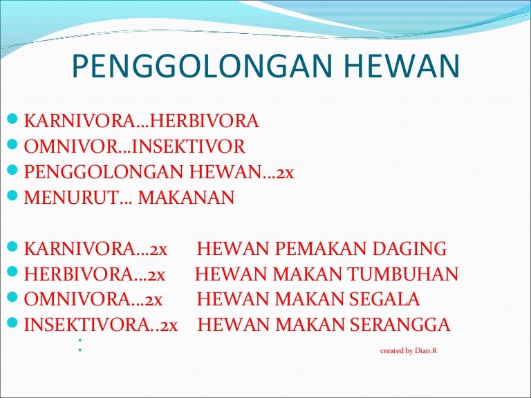 Lagu Penggolongan Hewan
