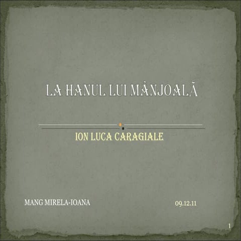 La hanul lui manjoala