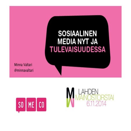 Minna Valtarin puheenvuoro Lahden Mainostorstaissa