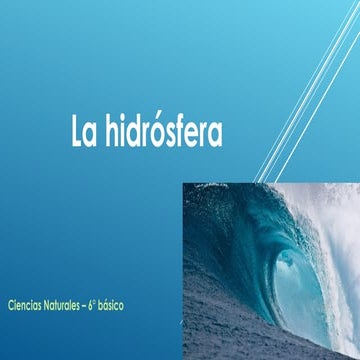 La hidrosfera
