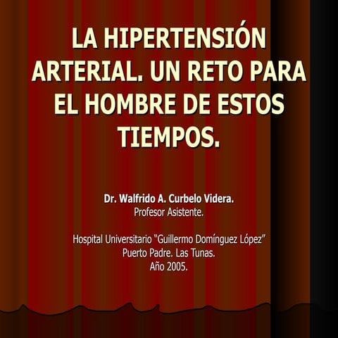 La hipertension arterial