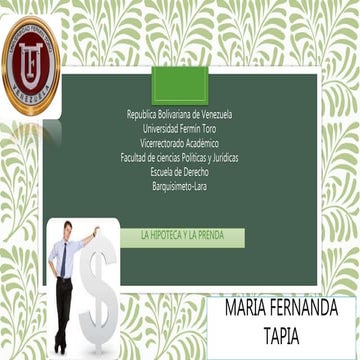 La hipoteca y la prenda infografia