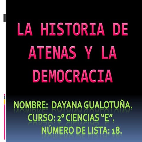 Atenas y la Historia de la Democracia | PPTX