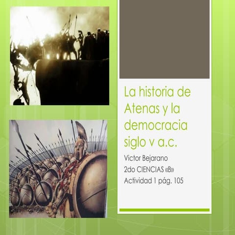 Historia de atenas y la democracia siglo v | PPTX