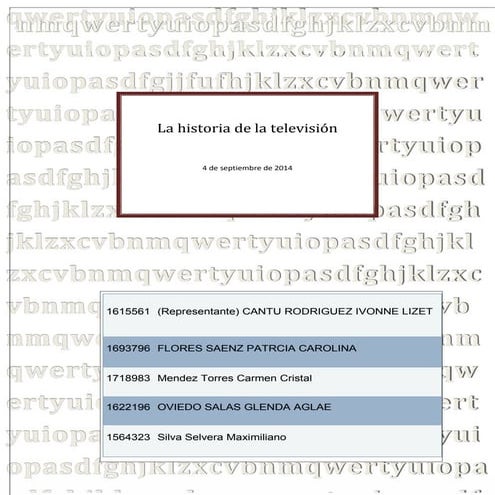 La historia de la televisión