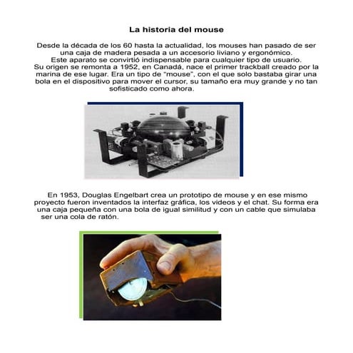 La historia del mouse | PPTX
