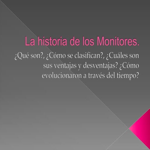 La historia de los monitores