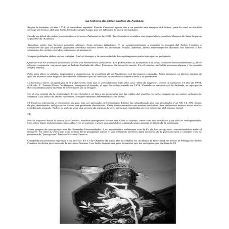 La historia del señor cautivo de ayabaca