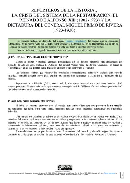 Proyecto "Somos reporteros". Guía p...