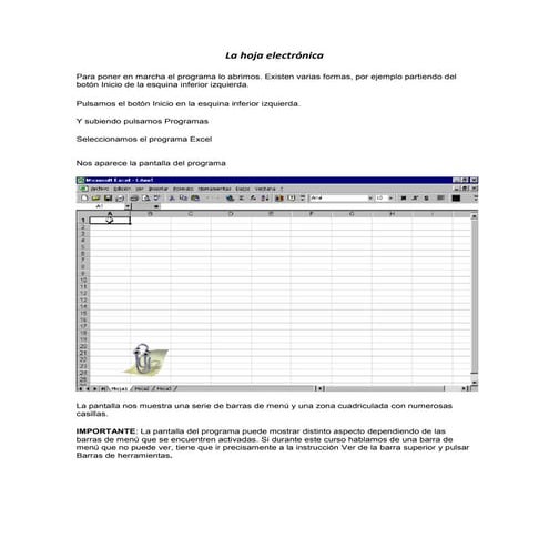 La hoja electrónica