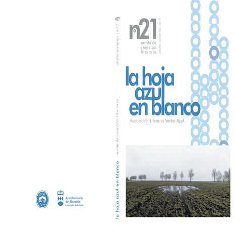 Número 21 de la Hoja Azul en Blanco