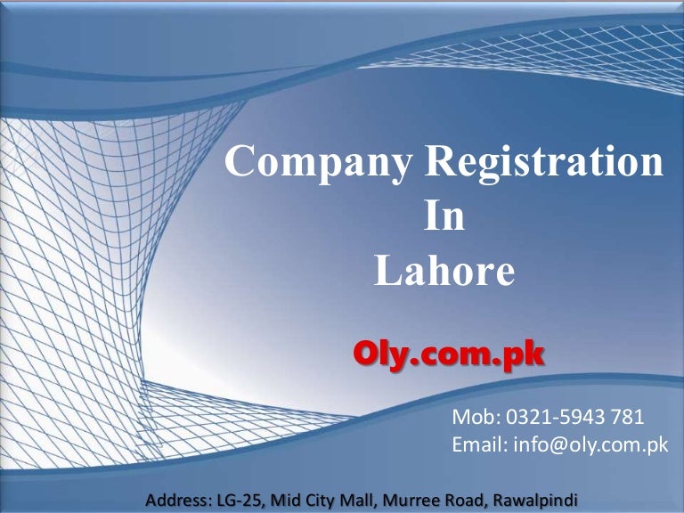 Company Registration in Lahore