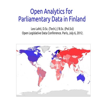 Open Data Analytics for Parliamentary Monitoring in Finland