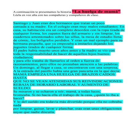 La huelga de mama
