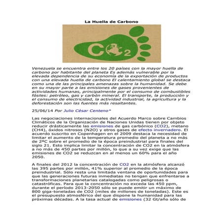 La huella de Carbono | PDF