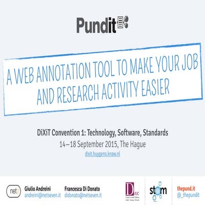 Pundit at DiXiT Convention 1: Technology, Software, Standards