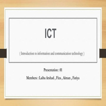 Laiba Arshad ( Introduction to information and communication technology ) ict...