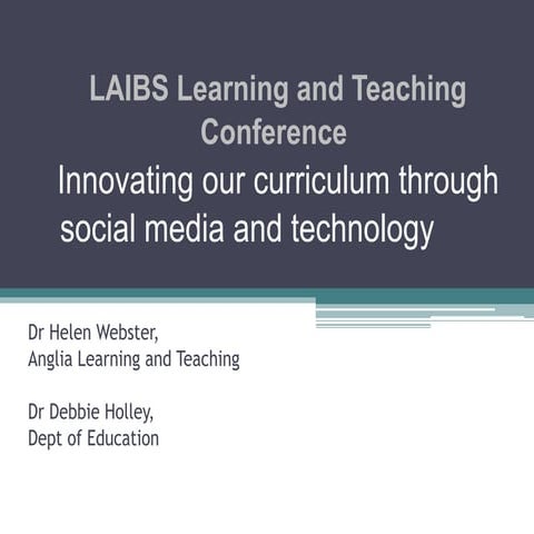 innovating the curriculum through social media