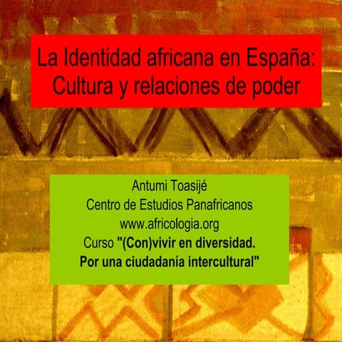 La identidad africana en españa