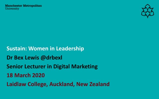Women in Leadership, Laidlaw College