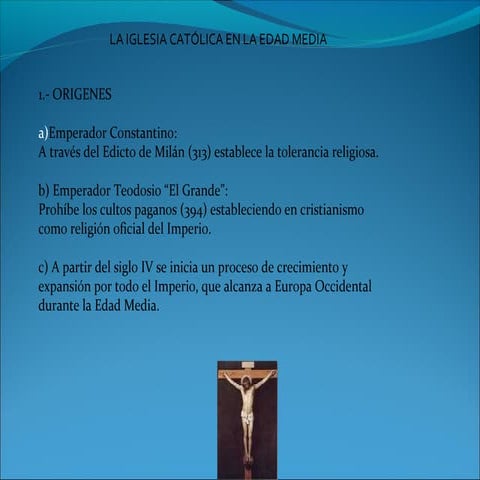 La iglesia catlica en la edad media | PPT