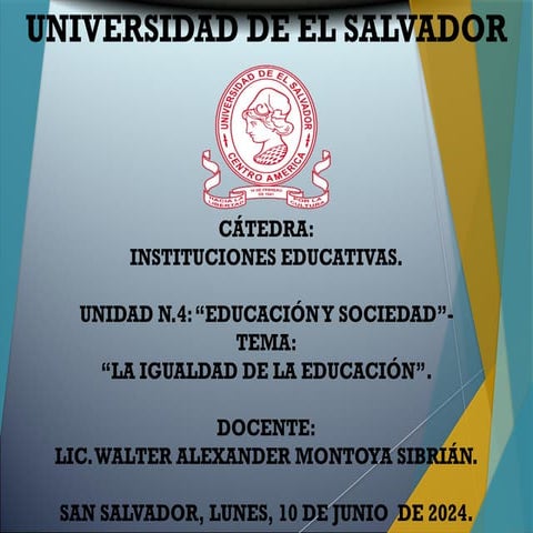 LA IGUALDAD DE LA EDUCACIÓN. PPT..pptx..