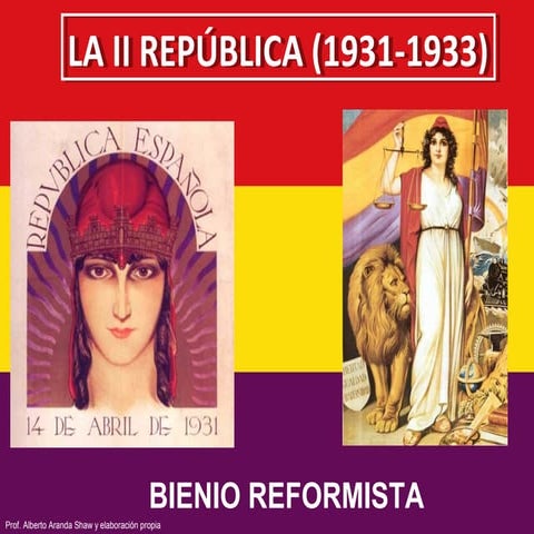 La II República (I): el Bienio Progresista (1931-1933) | PPT