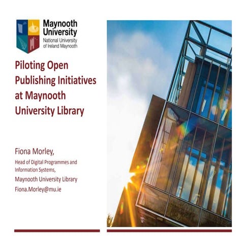 A New Publishing Program – Fiona Morley, Maynooth University