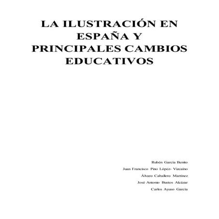 La ilustración en españa y cambios educativos (1)
