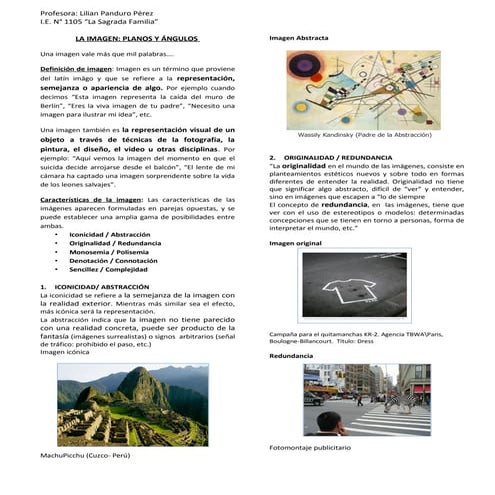 LA IMAGEN: PLANOS Y ÁNGULOS