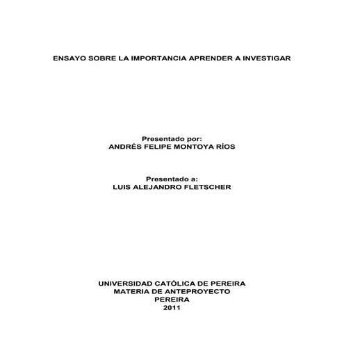 La Importancia De Aprender A Investigar