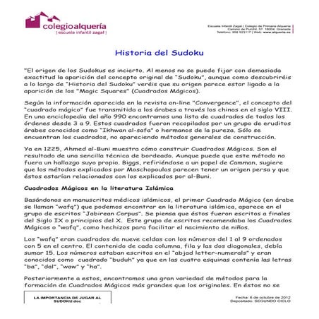La importancia de jugar al sudoku