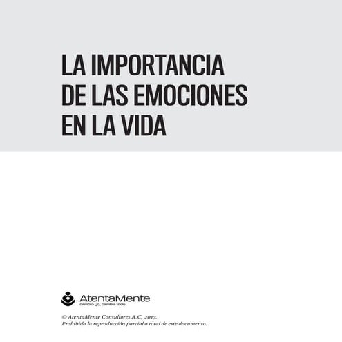 La importancia de las emociones en la vida | PDF