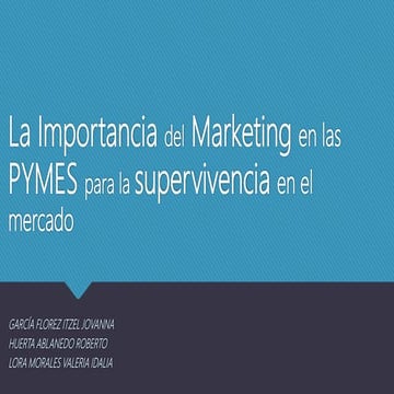 La importancia del marketing en las pymes para la supervivencia en el mercado