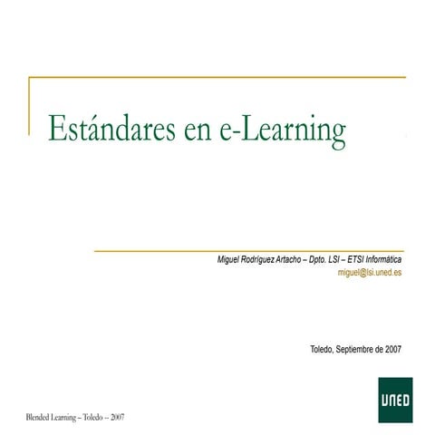 Estándares en e-learning
