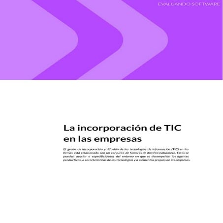 La incorporación de tic en las empresas