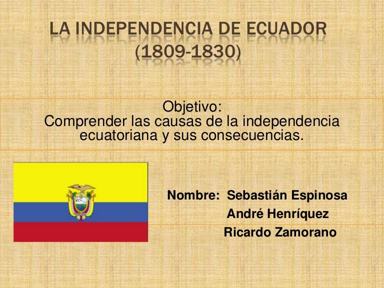 La independencia de ecuador