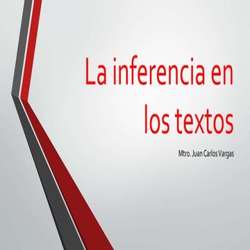 La inferencia en los textos