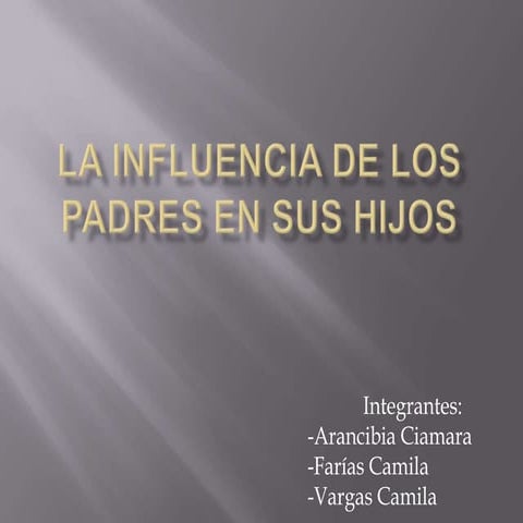 La influencia de los padres en sus hijos | PPTX