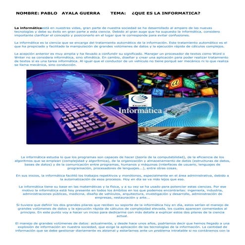 Campos en donde se aplica la informatica | PDF